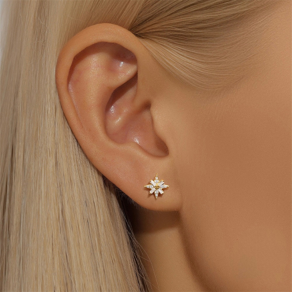 OCTAGRAM STUDS GOLD