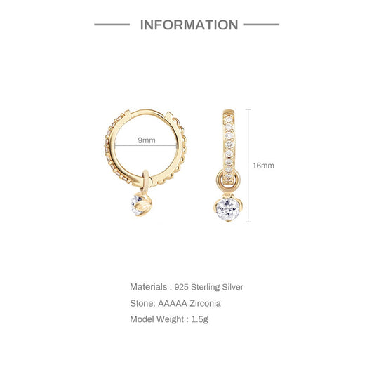 COCO EARRINGS GOLD BABY BLUE