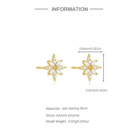 OCTAGRAM STUDS GOLD