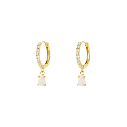 FIFI OPAL EARRINGS GOLD