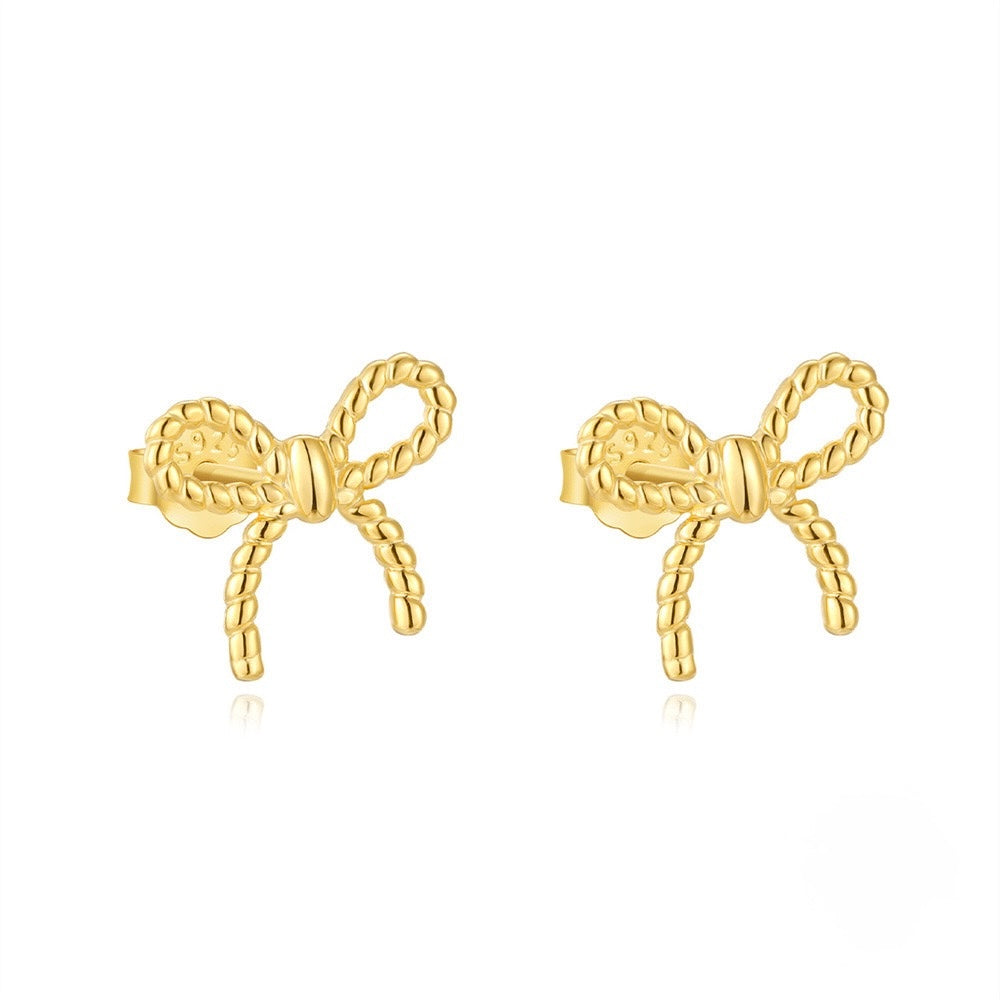 BOW EAR STUDS GOLD