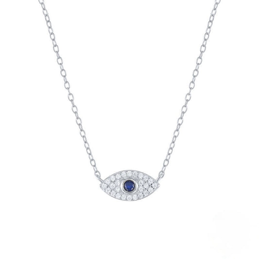 EVIL EYES NECKLACE SILVER