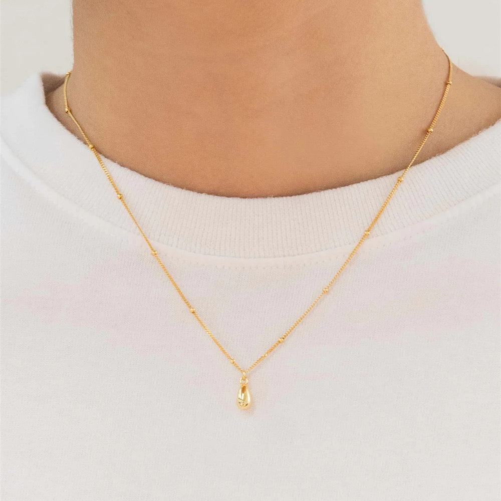 WATER DROP NECKLACE-Gold