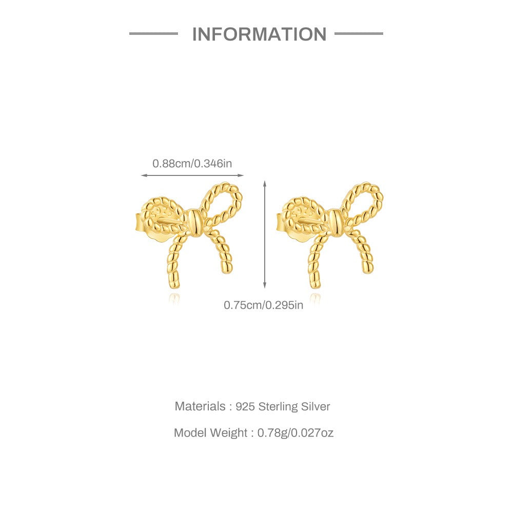 BOW EAR STUDS GOLD