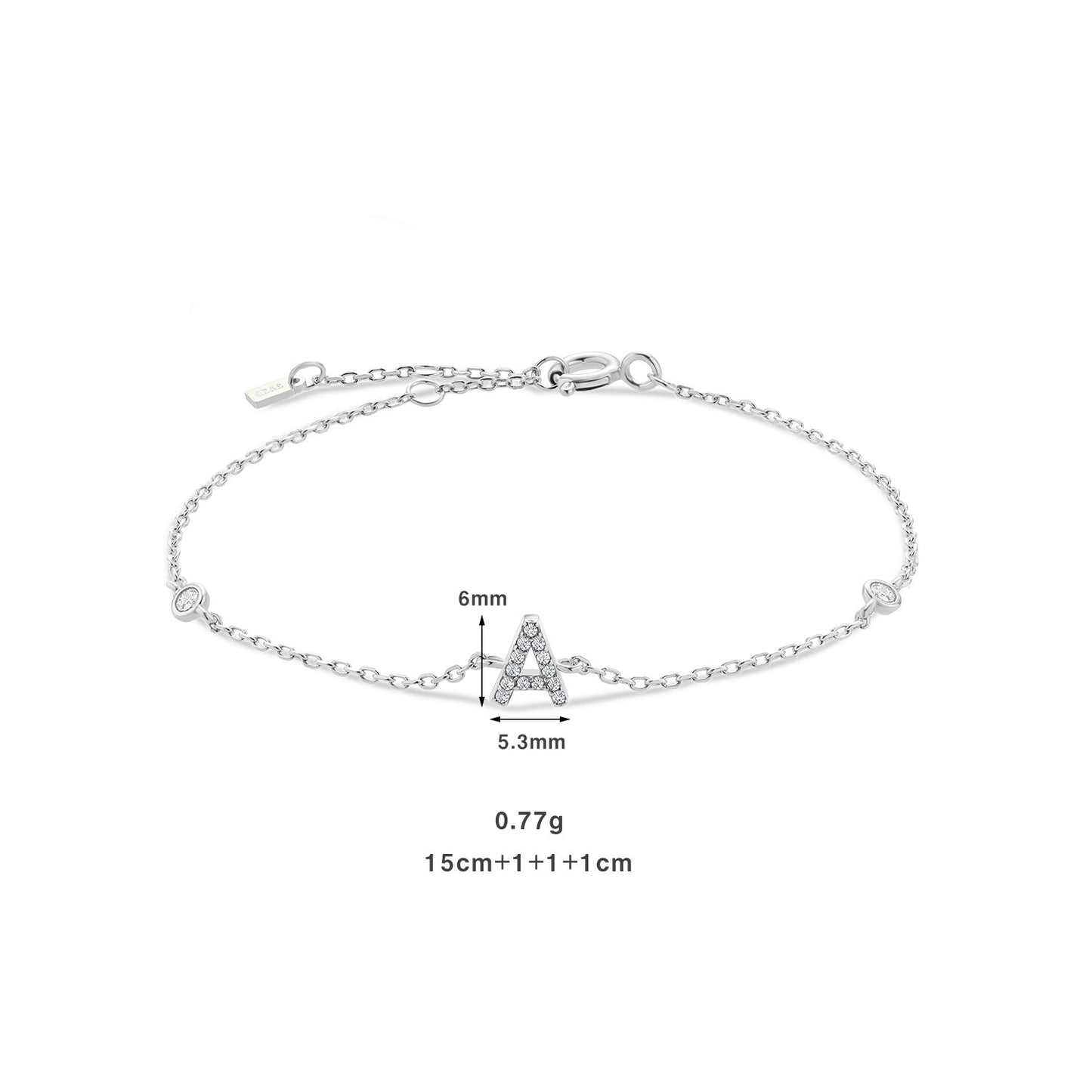 INITIAL BRACELET-SILVER